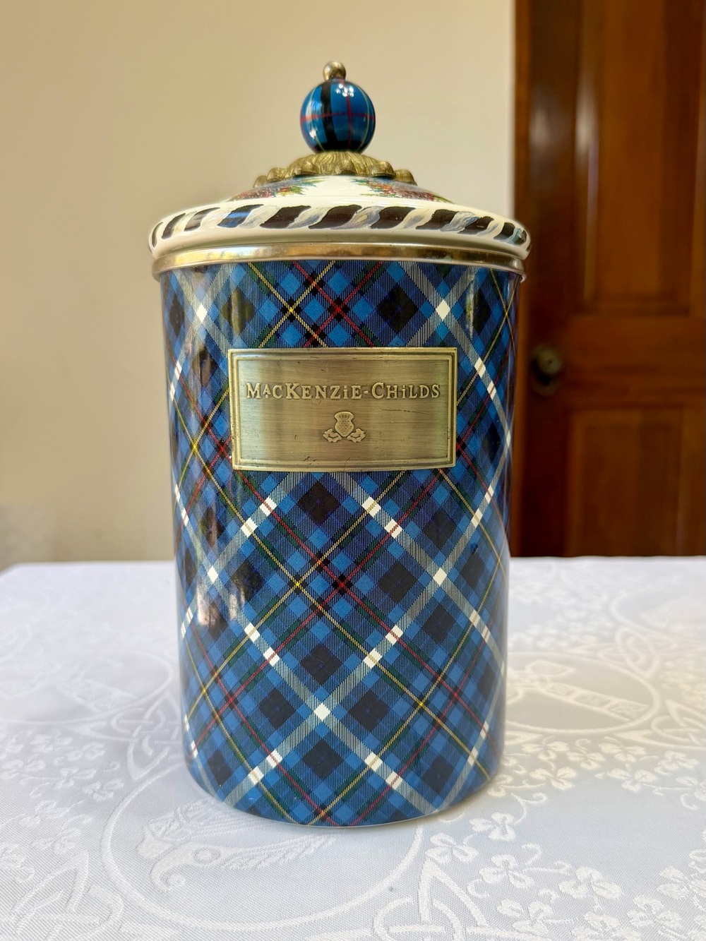 MacKenzie-Childs Highbanks Ceramic Canister